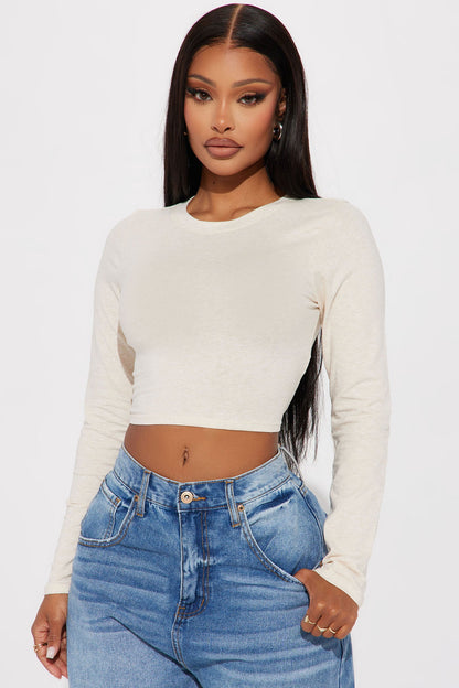 Robin Long Sleeve Top - Oatmeal