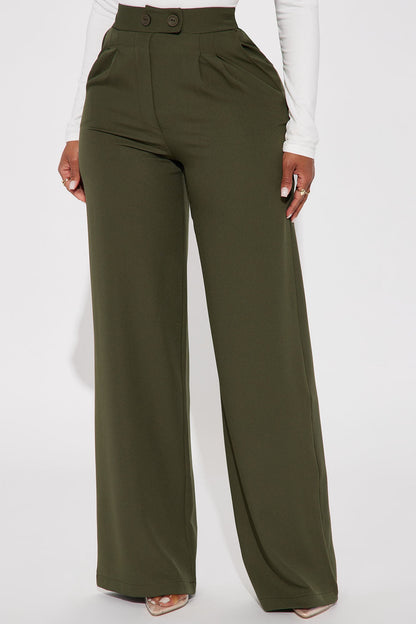 Feeling Focused Trouser - Olive