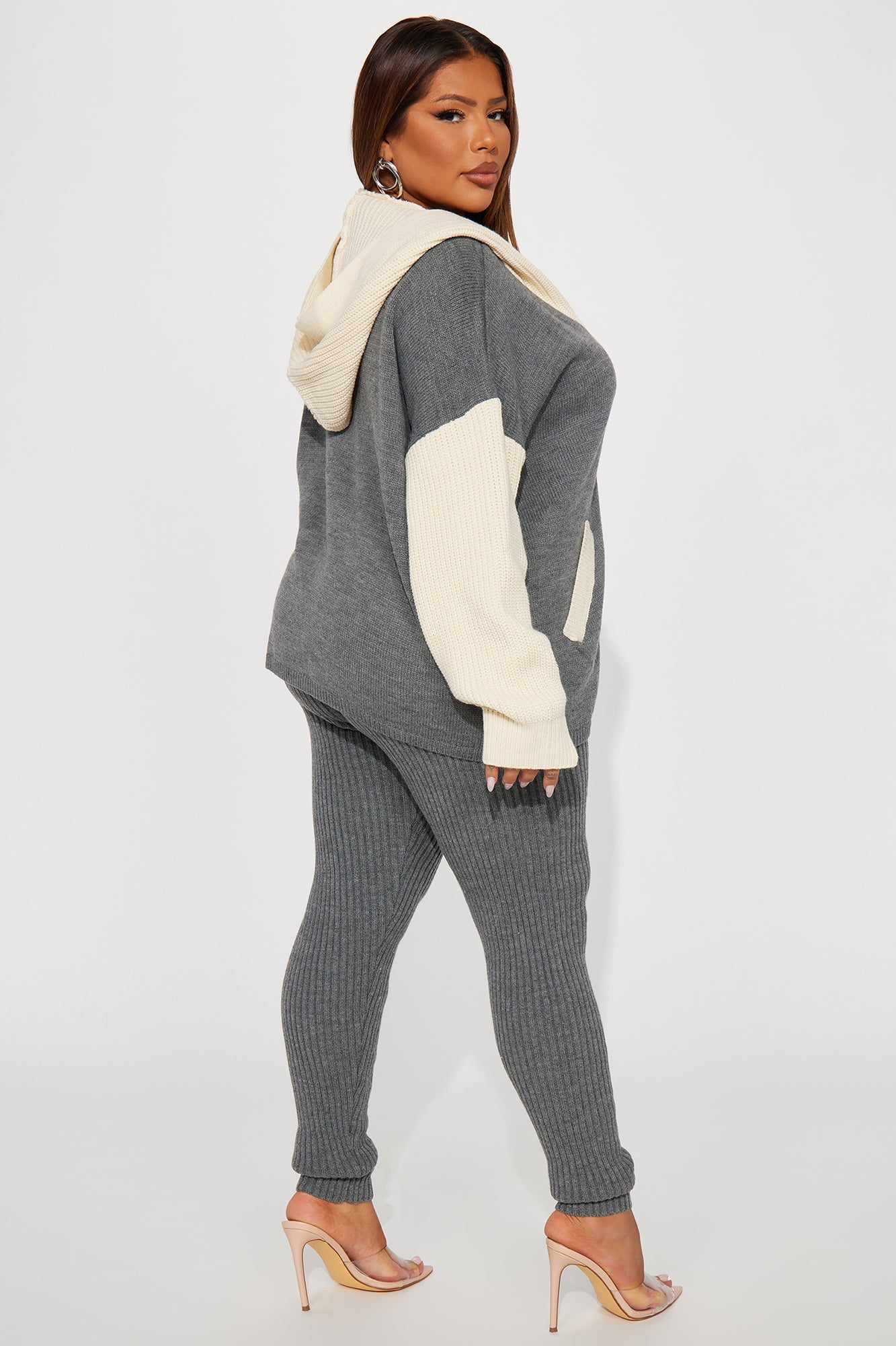 Mia Sweater Legging Set - Grey/combo