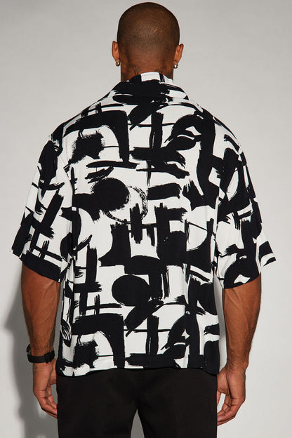 Perfect Strokes Button Up Shirt - Black/combo