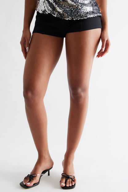 Aneli Bow Thong Mules - Black