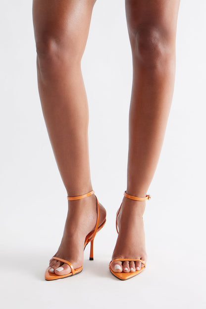 Pinnacle Ankle Strap Heels - Orange