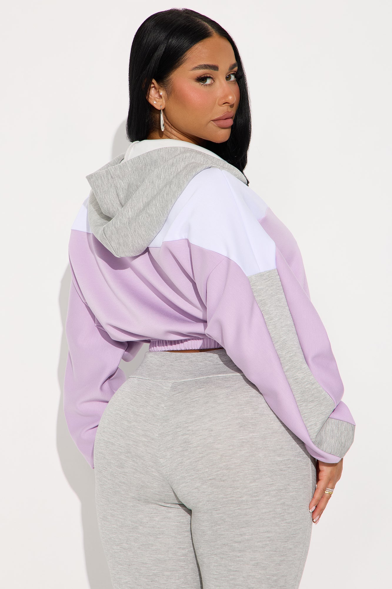Endless Joy Quarter Zip Pant Set - Lavender