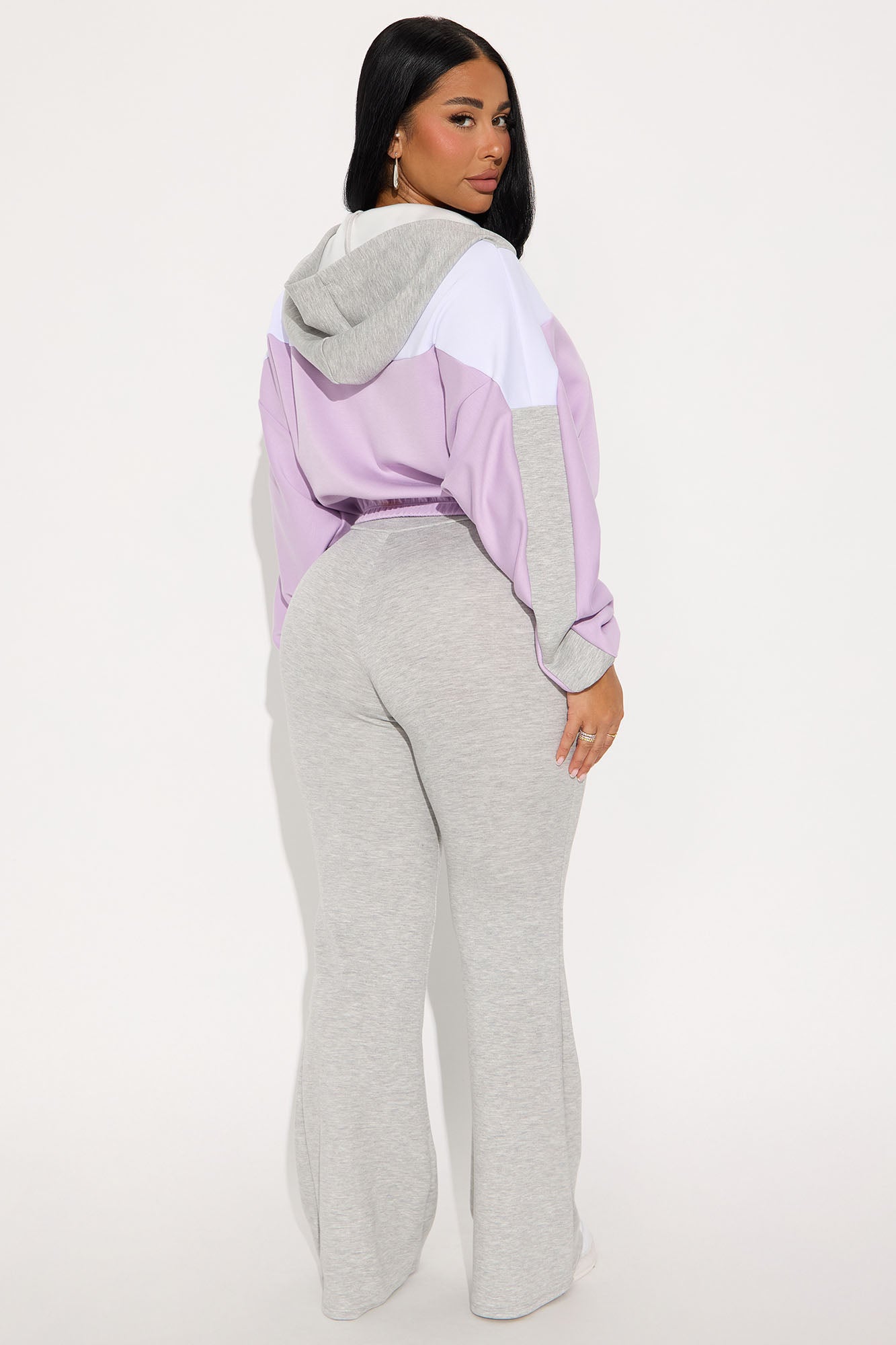 Endless Joy Quarter Zip Pant Set - Lavender