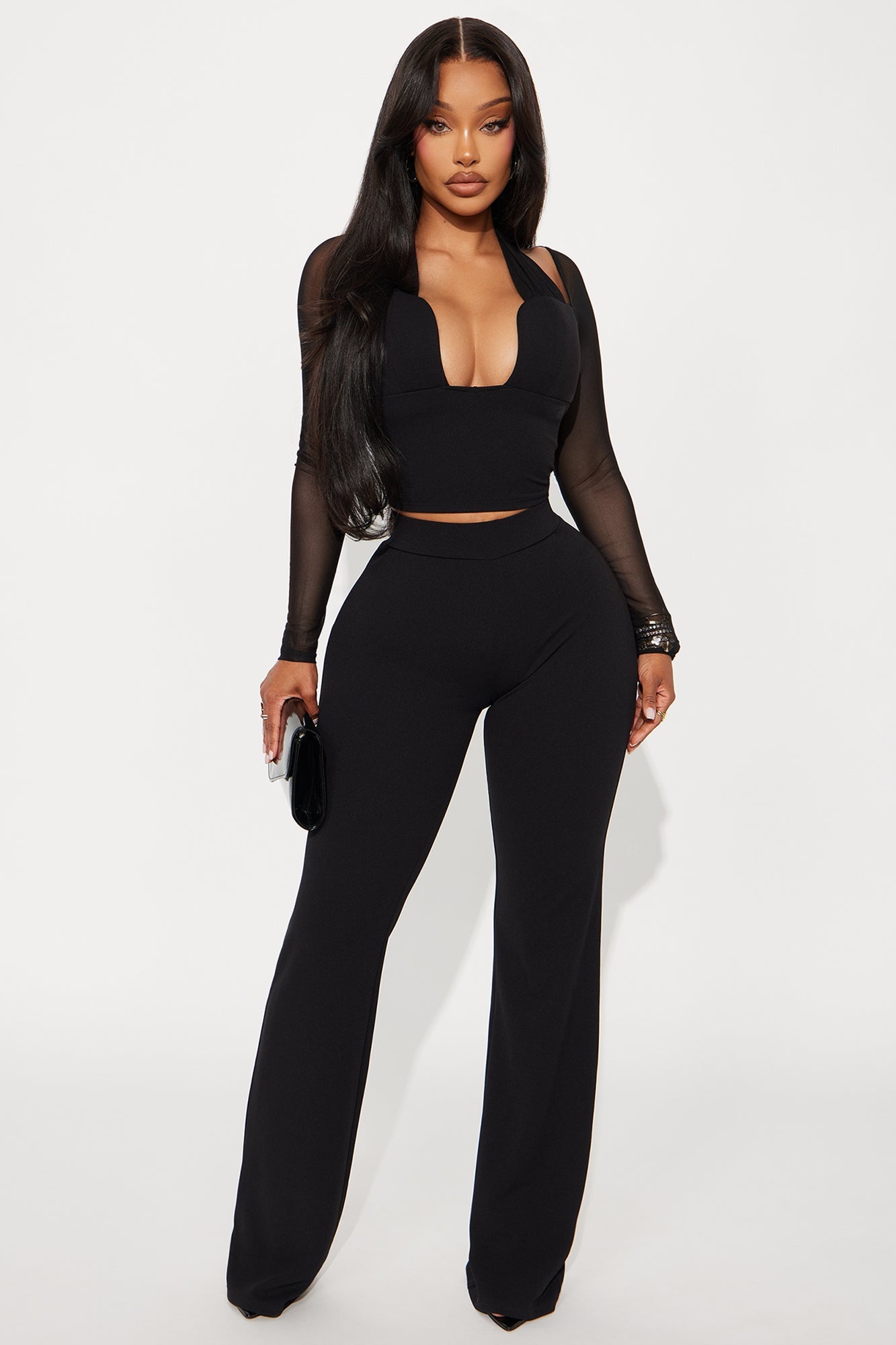 Fatal Allure Pant Set - Black