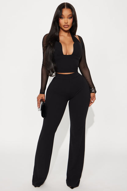 Fatal Allure Pant Set - Black
