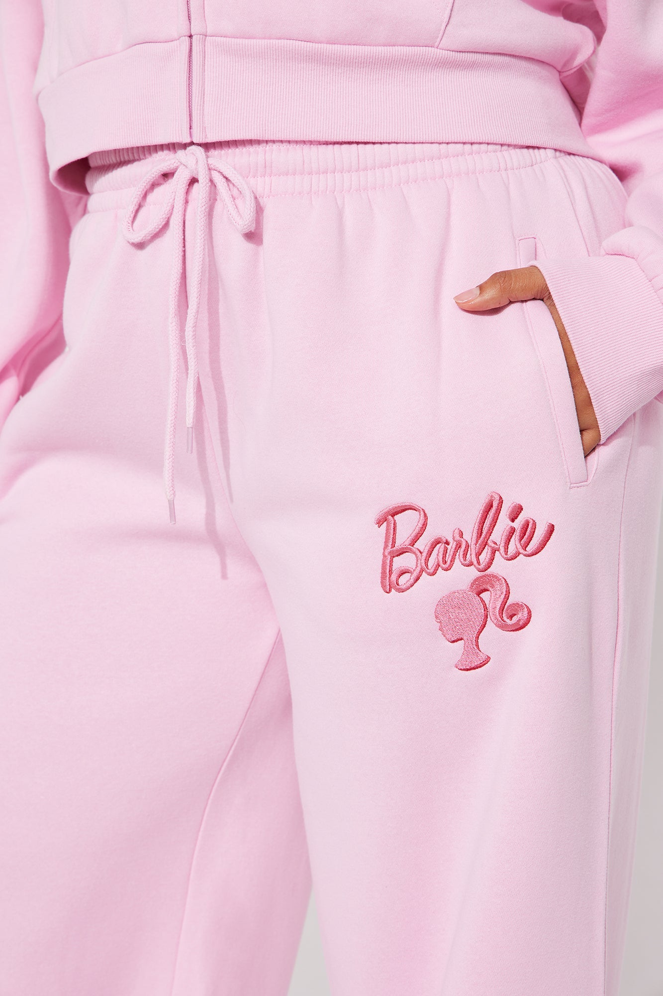 I Feel Fantastic Barbie Fleece Pants - Light Pink