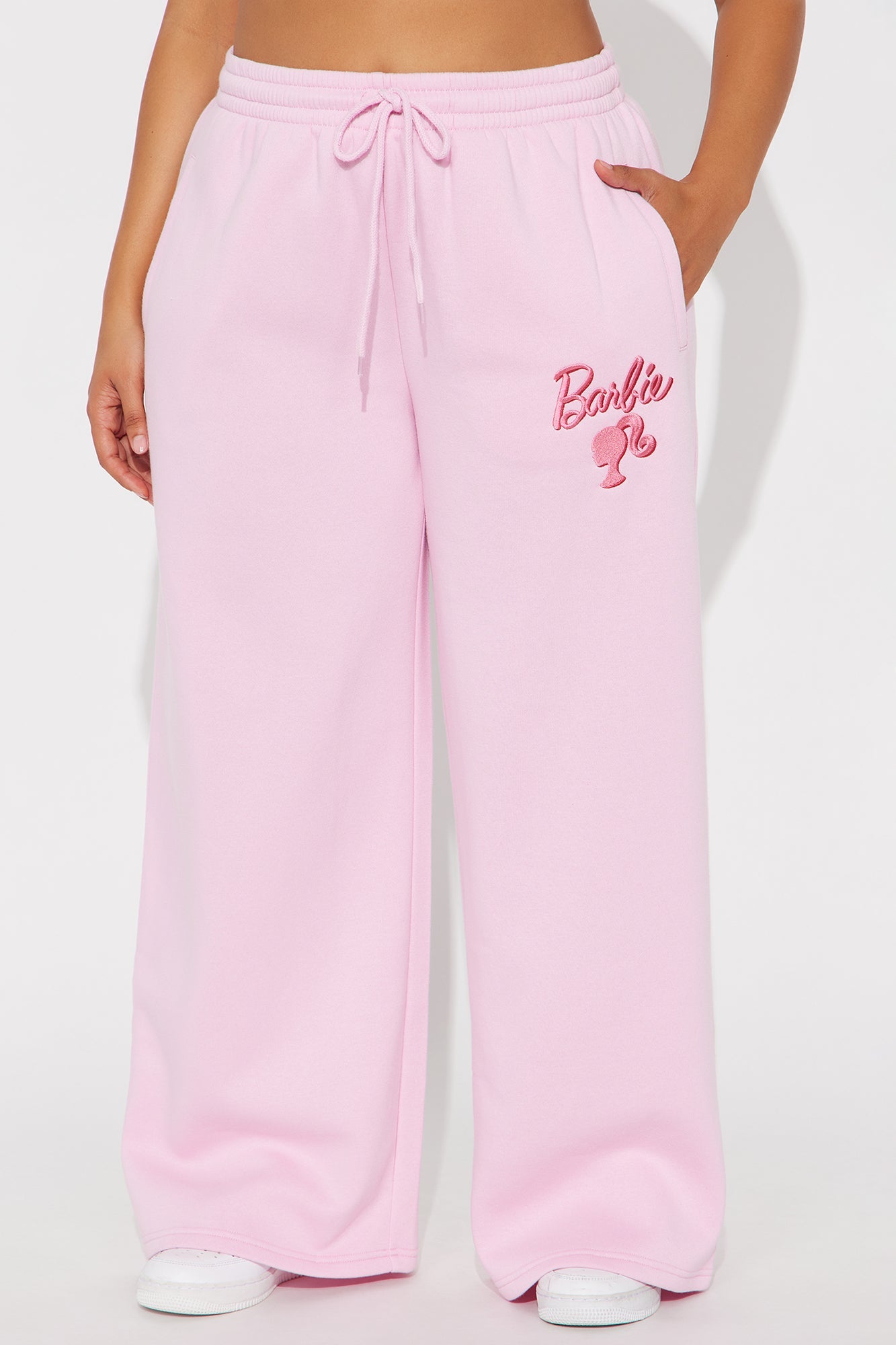 I Feel Fantastic Barbie Fleece Pants - Light Pink