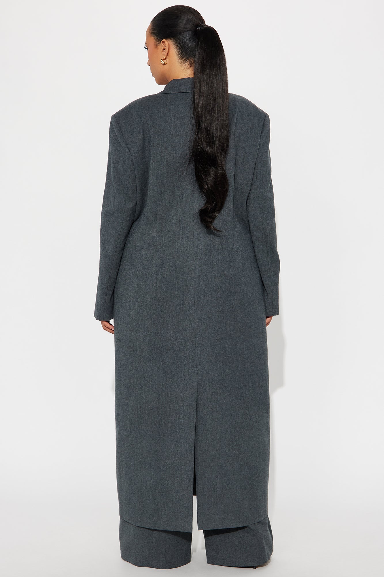 Level Of Sophistication Trench Coat - Charcoal