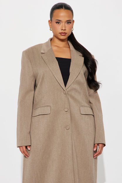 Level Of Sophistication Trench Coat - Mocha