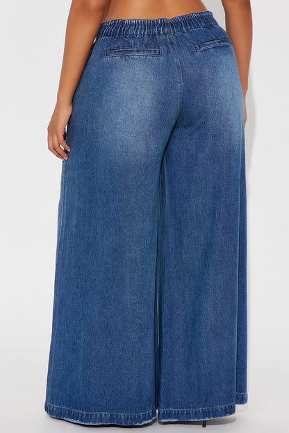 Brunswick Drapey Jeans - Dark Wash