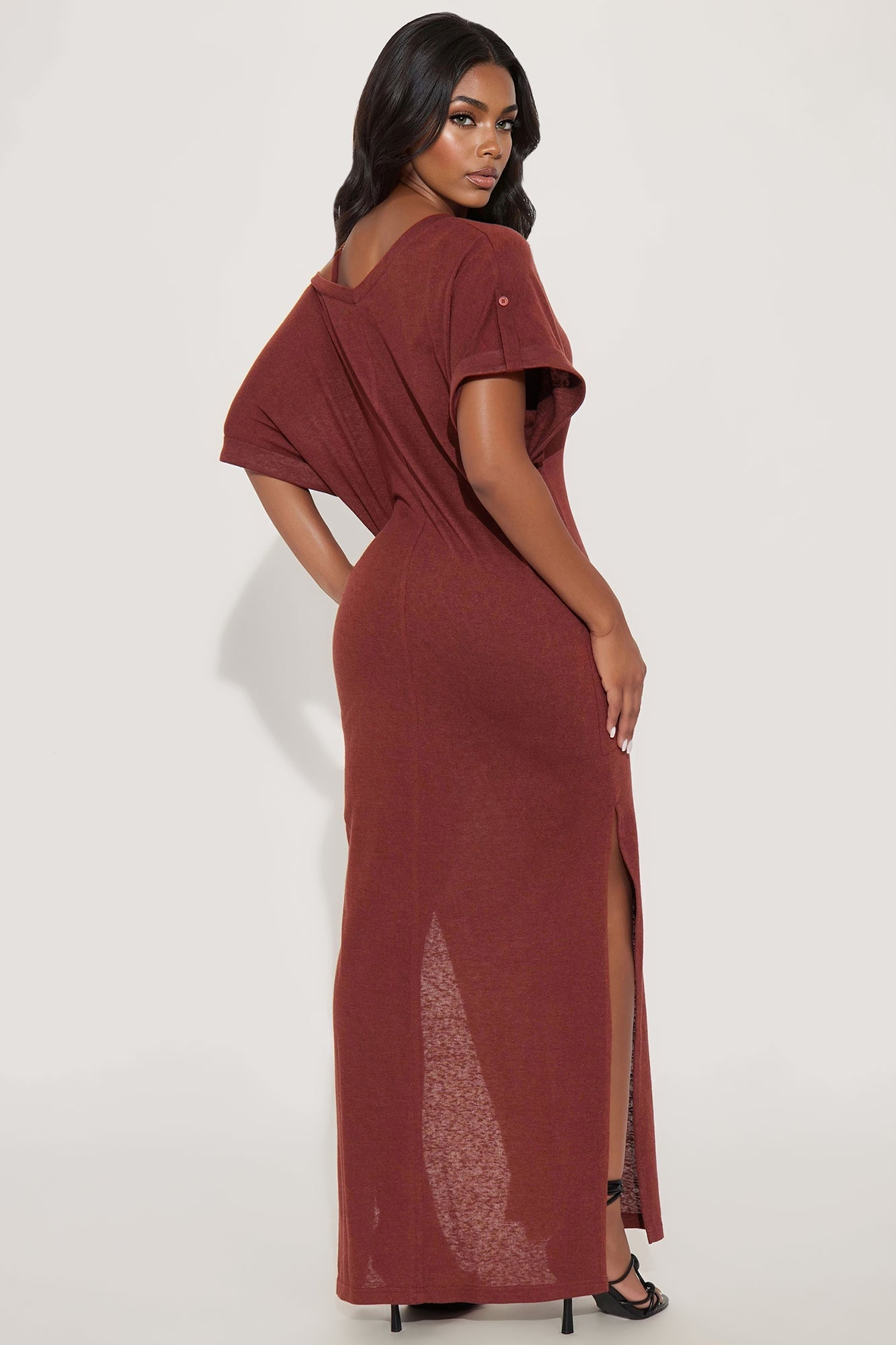 Unbothered 2 Piece Maxi Dress Set - Chocolate