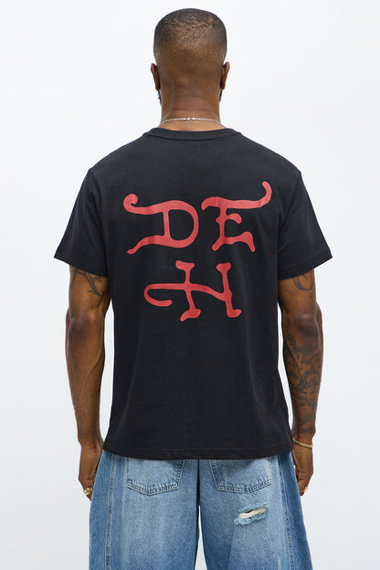 Ed Hardy Bat And Bones Short Sleeve Tee - Black