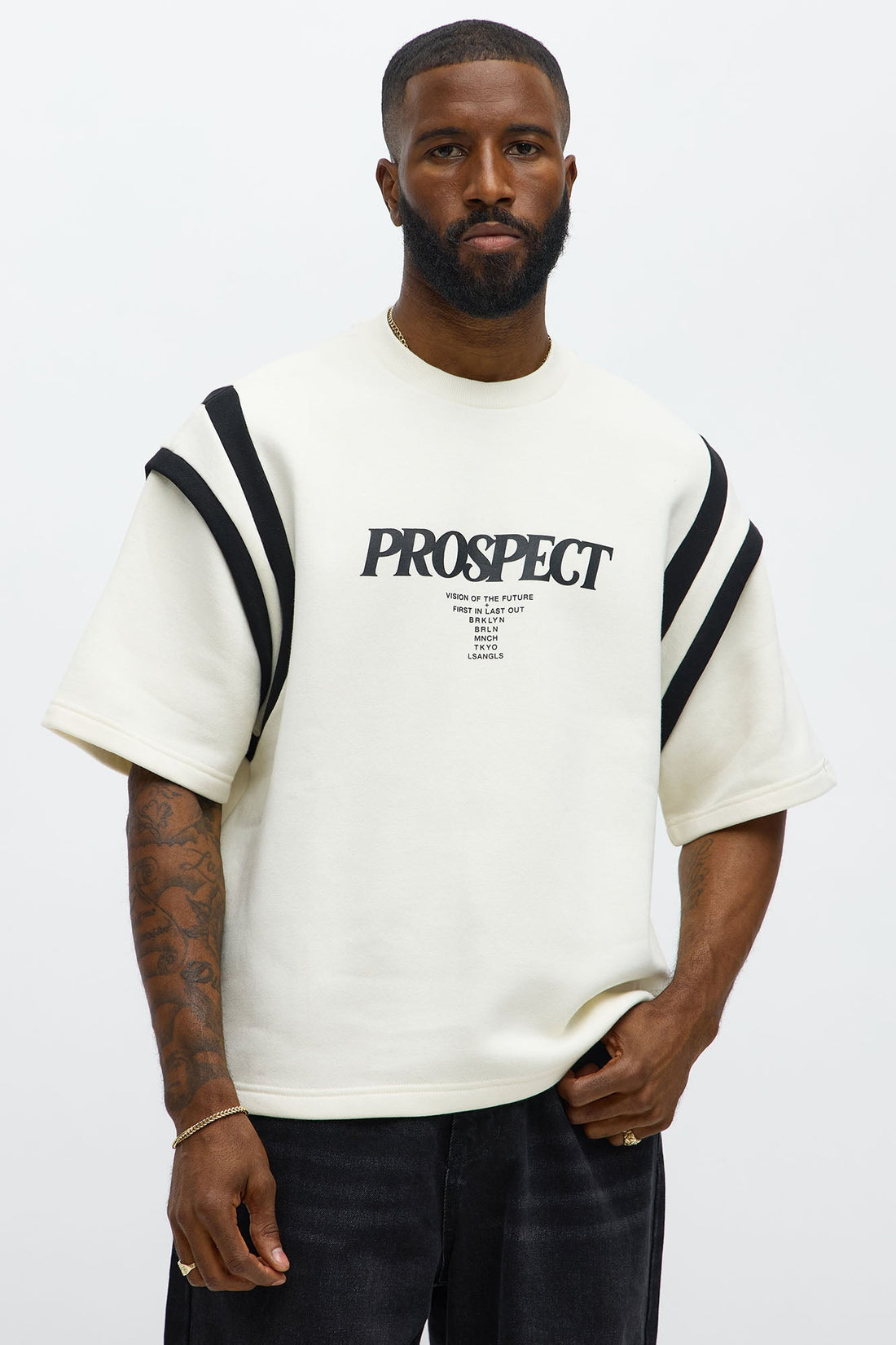 Prospect Boxy Short Sleeve Tee - Cream/combo