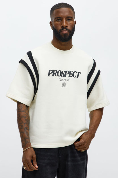 Prospect Boxy Short Sleeve Tee - Cream/combo