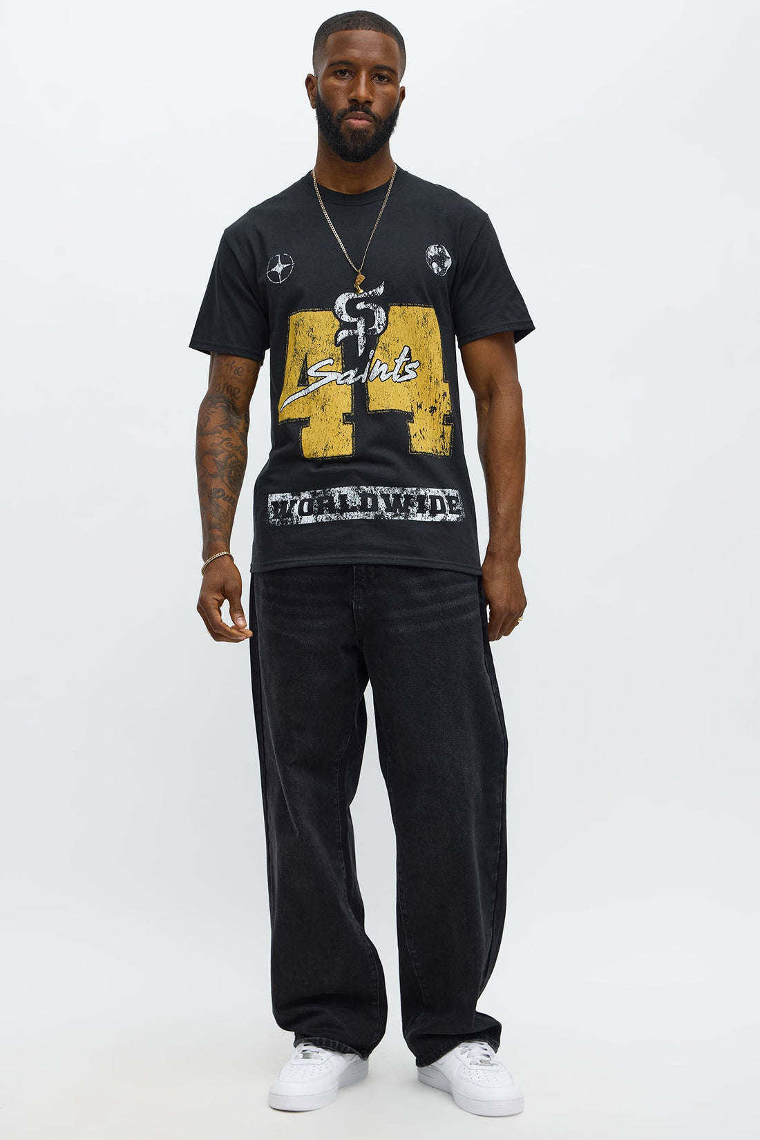 Saints Worldwide 44 Short Sleeve Tee - Black