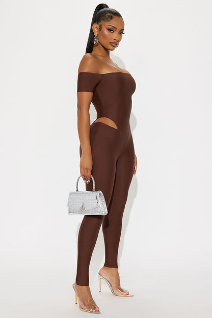 Isla Form Double Lined Jumpsuit - Chocolate