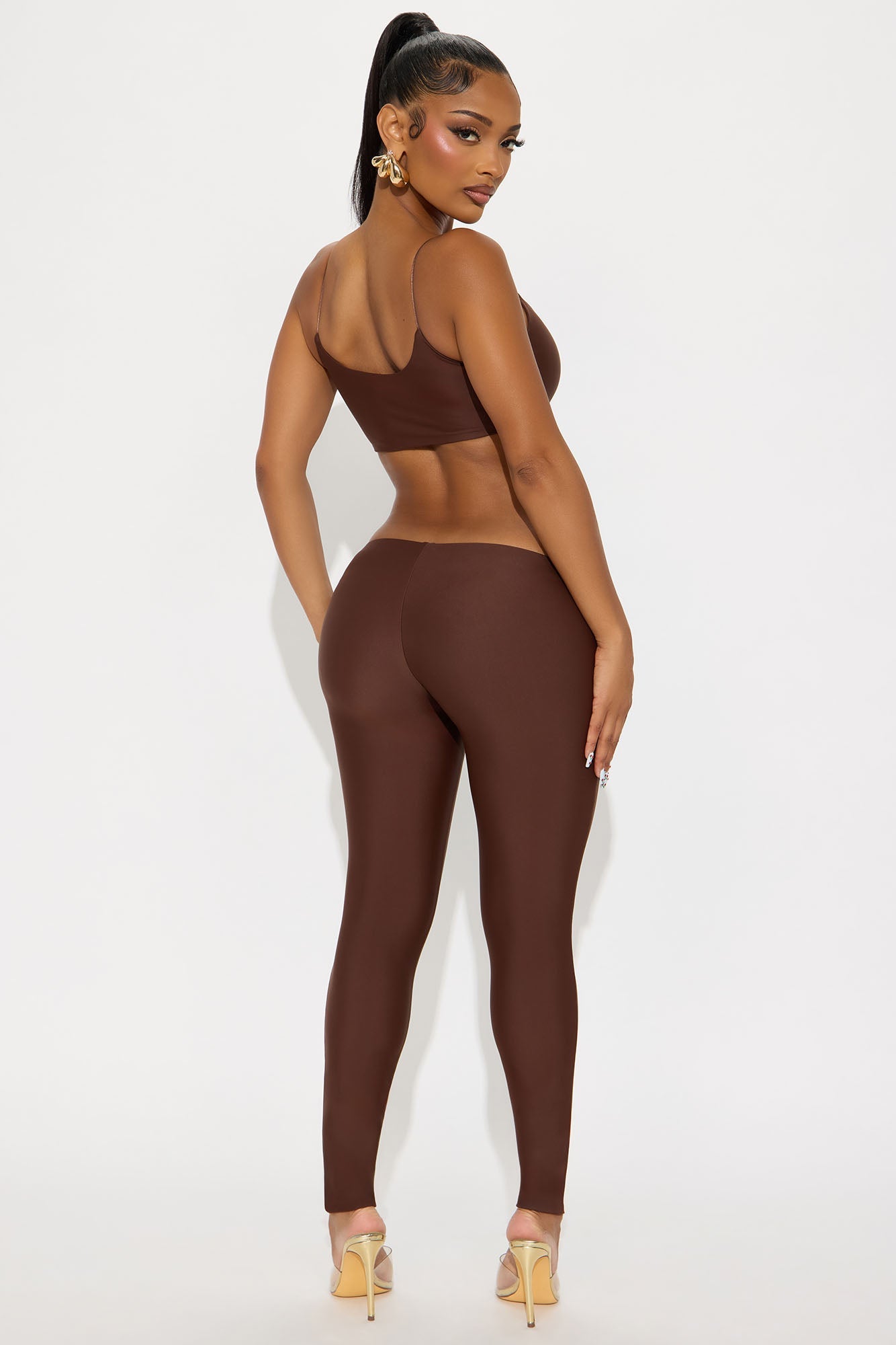 Maren Form Double Lined Jumpsuit - Chocolate