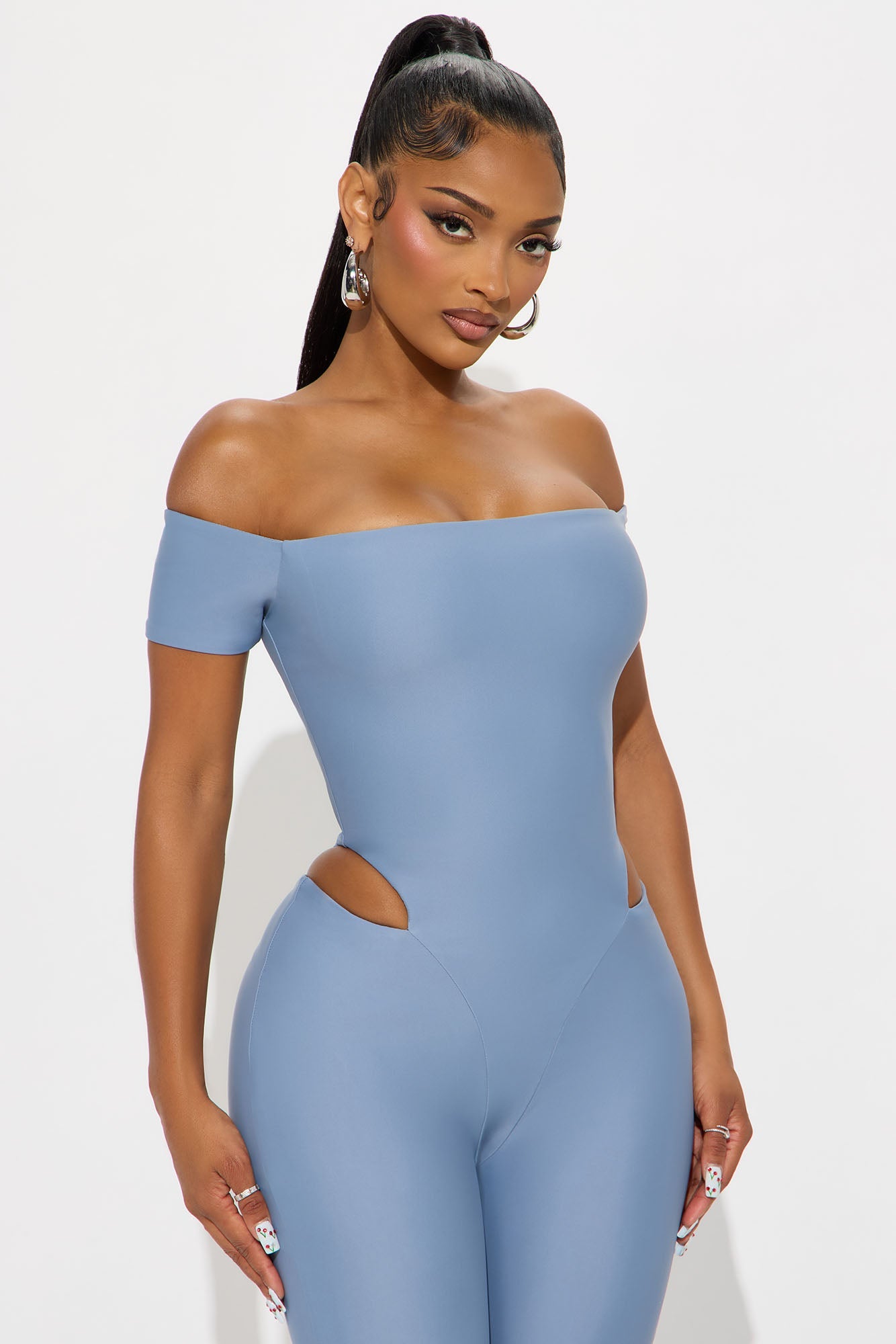 Isla Form Double Lined Jumpsuit - Dusty Blue