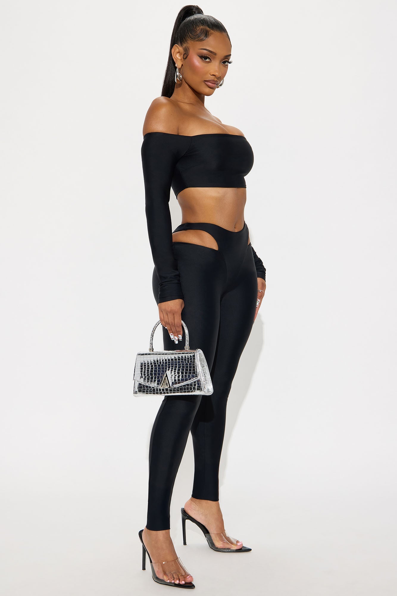 Elara Form Double Lined Pant Set - Black