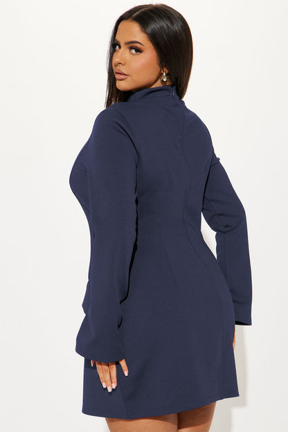 Above Average Ponte Mini Dress - Navy