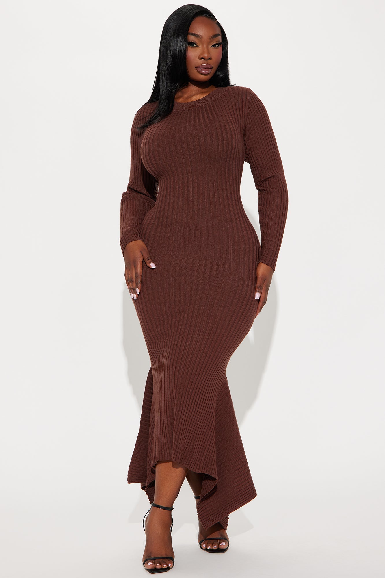 Kaylie Sweater Maxi Dress - Chocolate