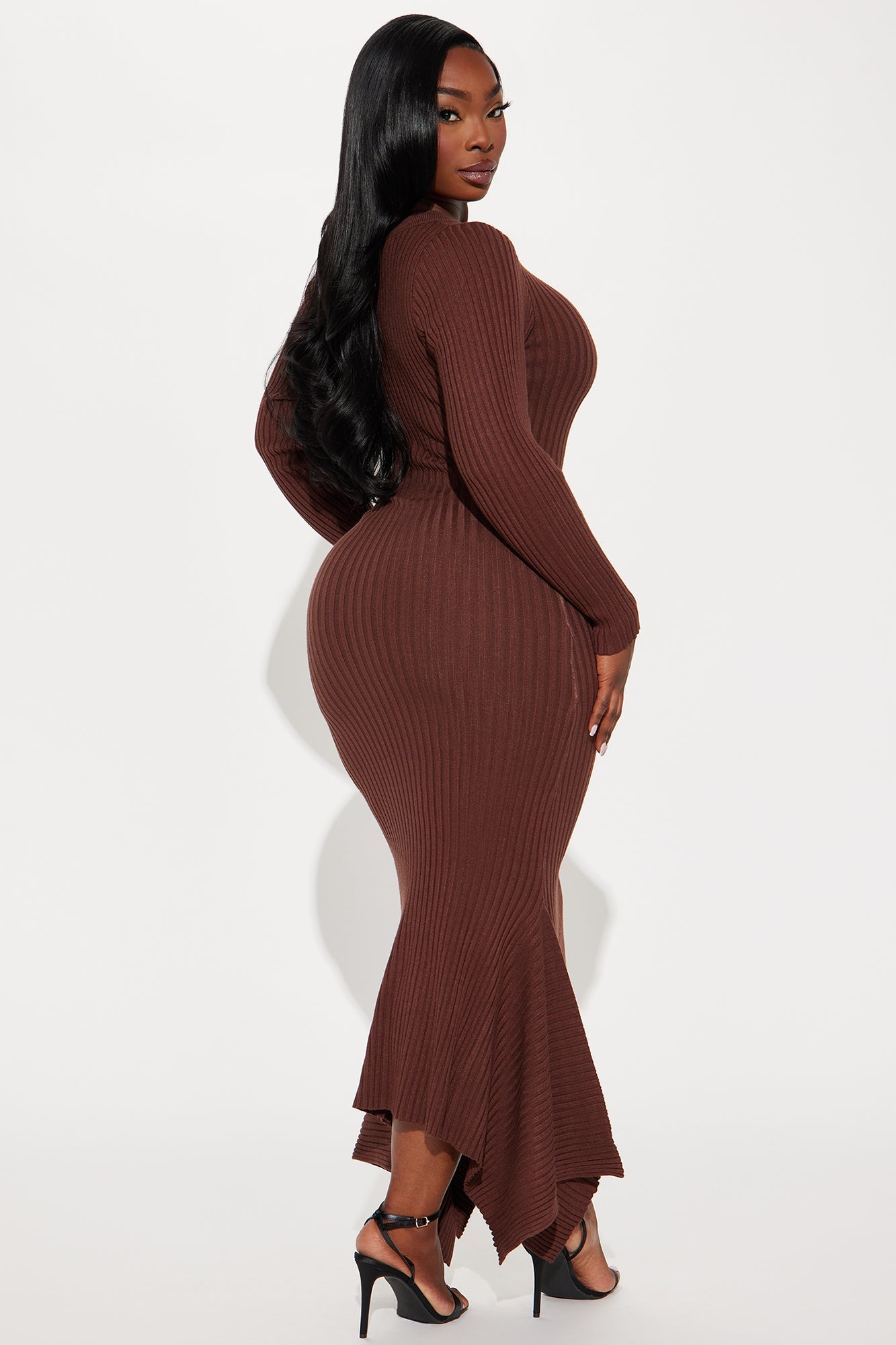 Kaylie Sweater Maxi Dress - Chocolate
