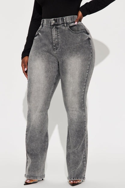 She Stands Out Tummy Control Bootcut Jeans - Grey