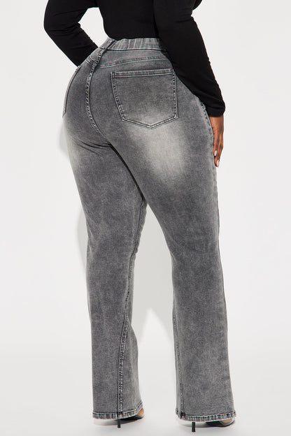 She Stands Out Tummy Control Bootcut Jeans - Grey