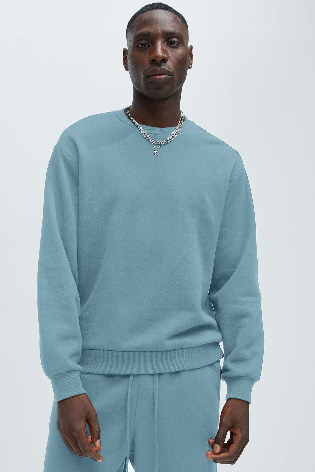 Tyson Crew Neck Sweatshirt - Light Blue