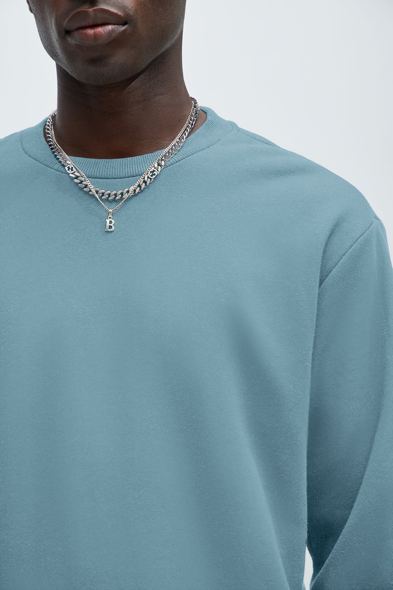 Tyson Crew Neck Sweatshirt - Light Blue