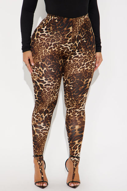 Caught In The Moment Leopard Stirrup Legging - Leopard