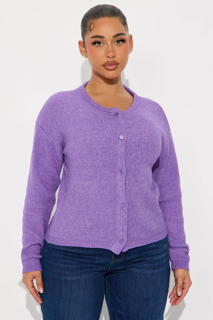 In Love With Fall Cardigan - Purple