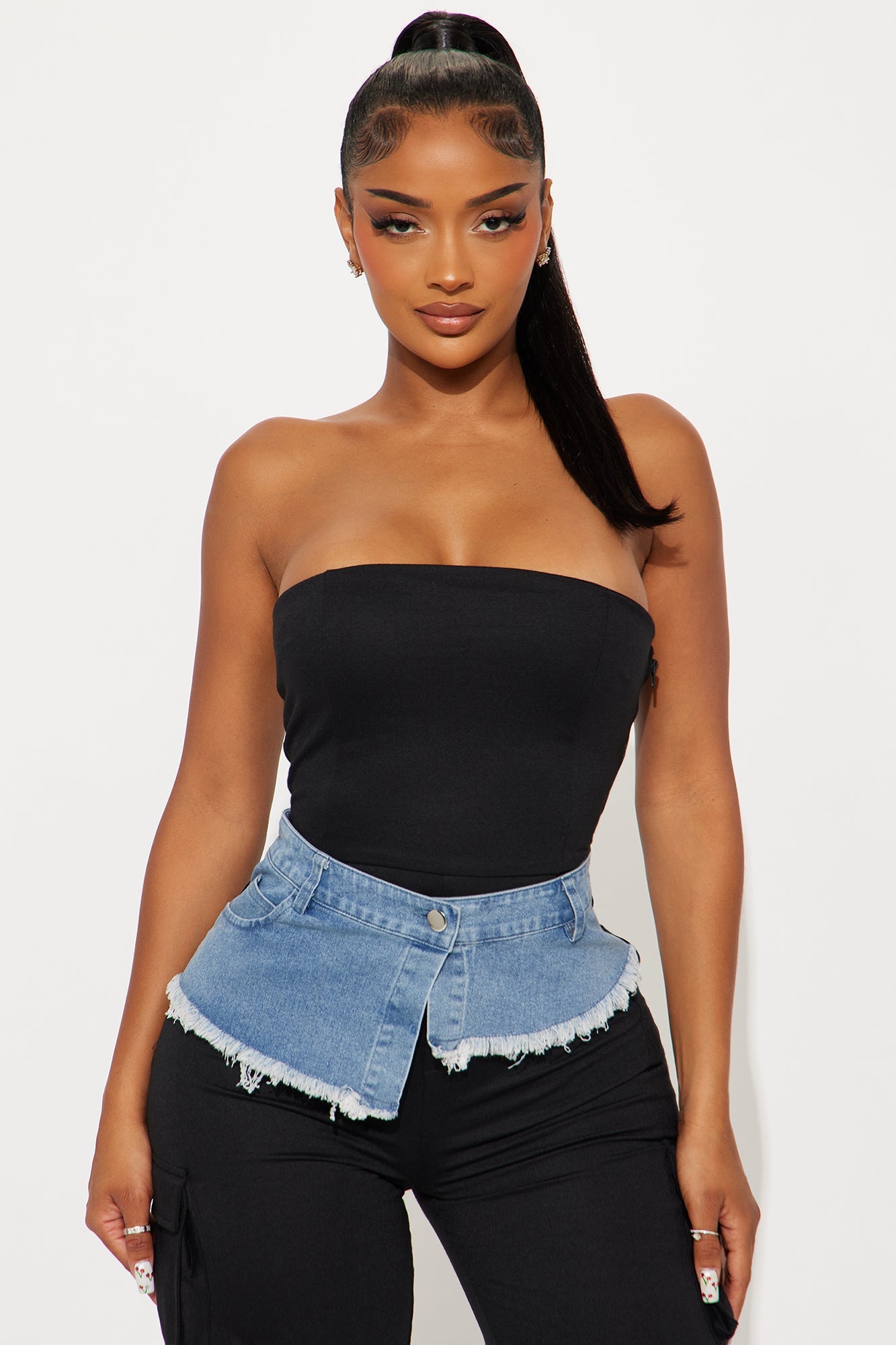 Danielle Strapless Jumpsuit - Black