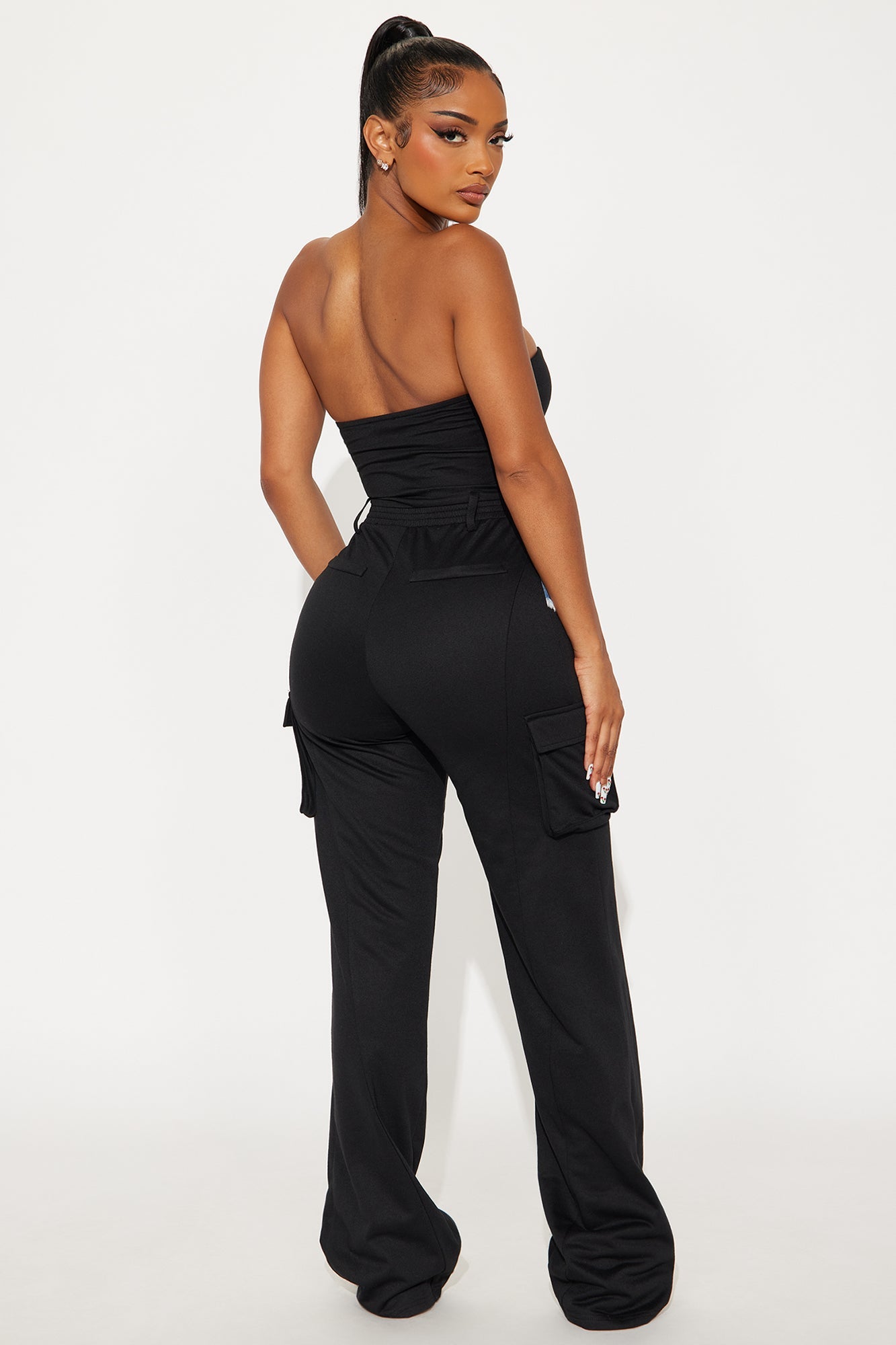 Danielle Strapless Jumpsuit - Black