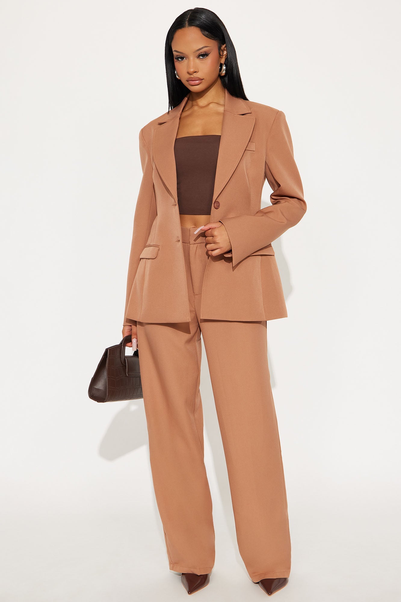 Kendall Hourglass Fitted Blazer - Mocha