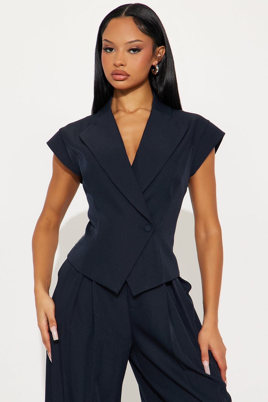 Going Places Blazer Pant Set - Navy