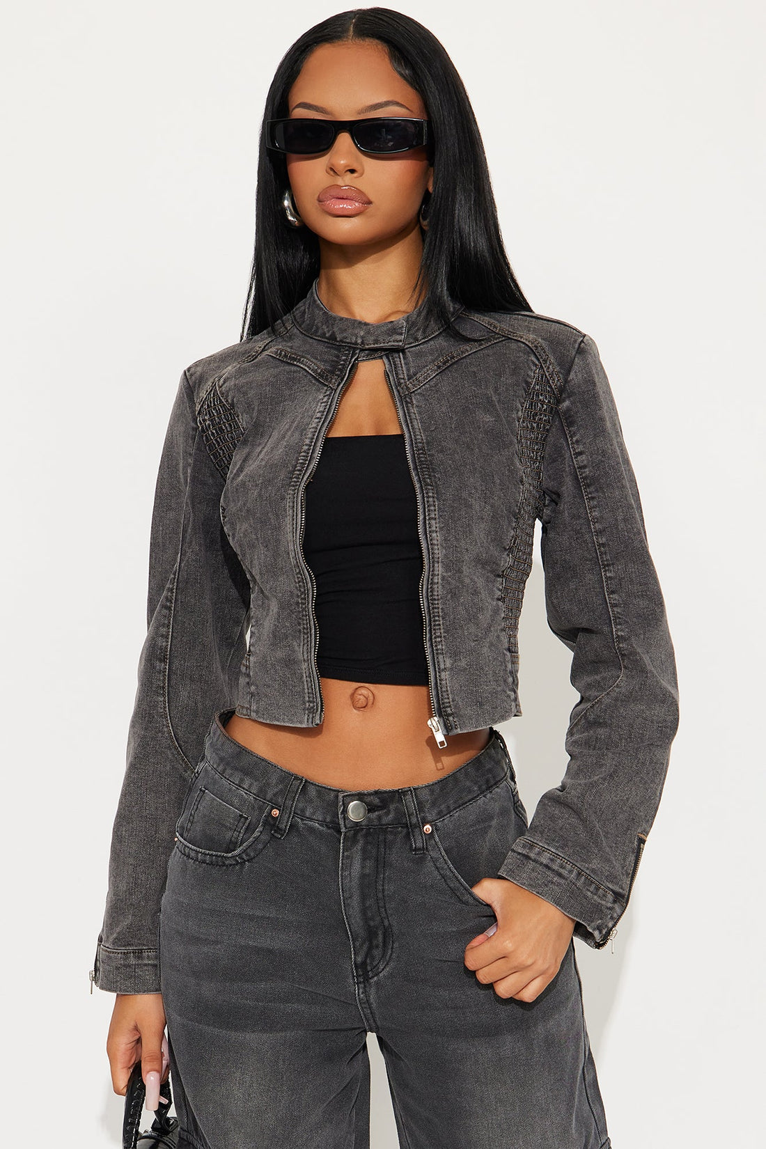Need For Speed Denim Moto Jacket - Black