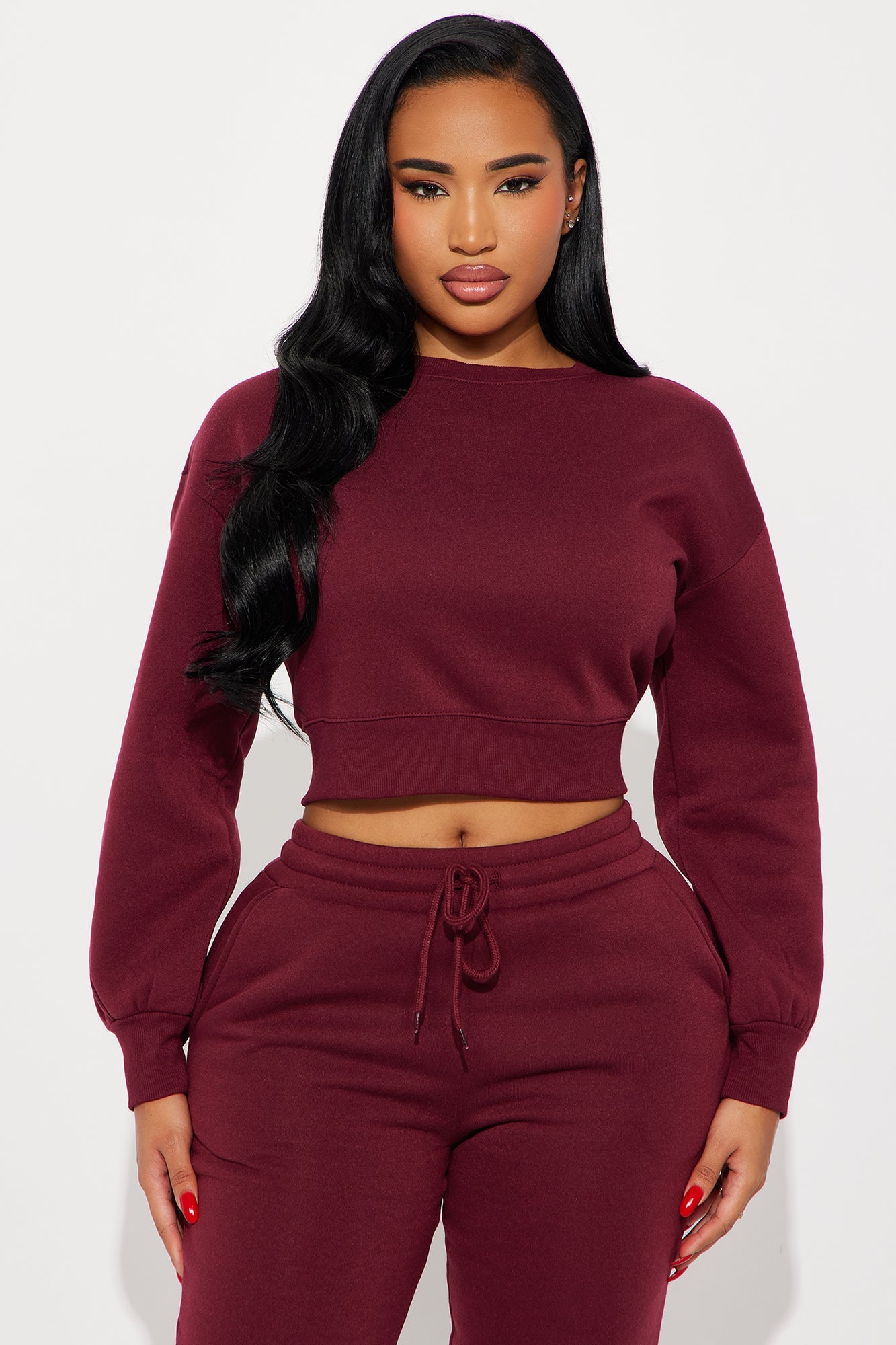 Candice Lounge Crew Neck - Burgundy
