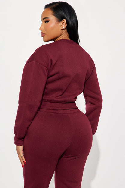 Candice Lounge Crew Neck - Burgundy