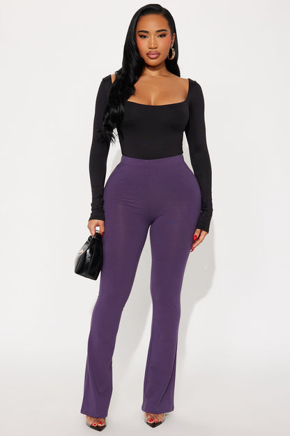 Adriana Flare Pant - Plum