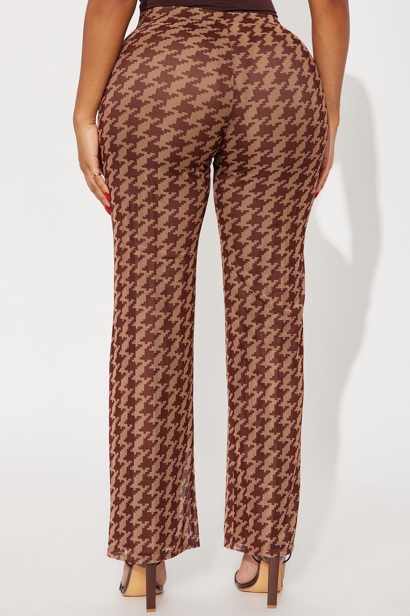 Indie Houndstooth Mesh Pant 33″ - Brown/combo