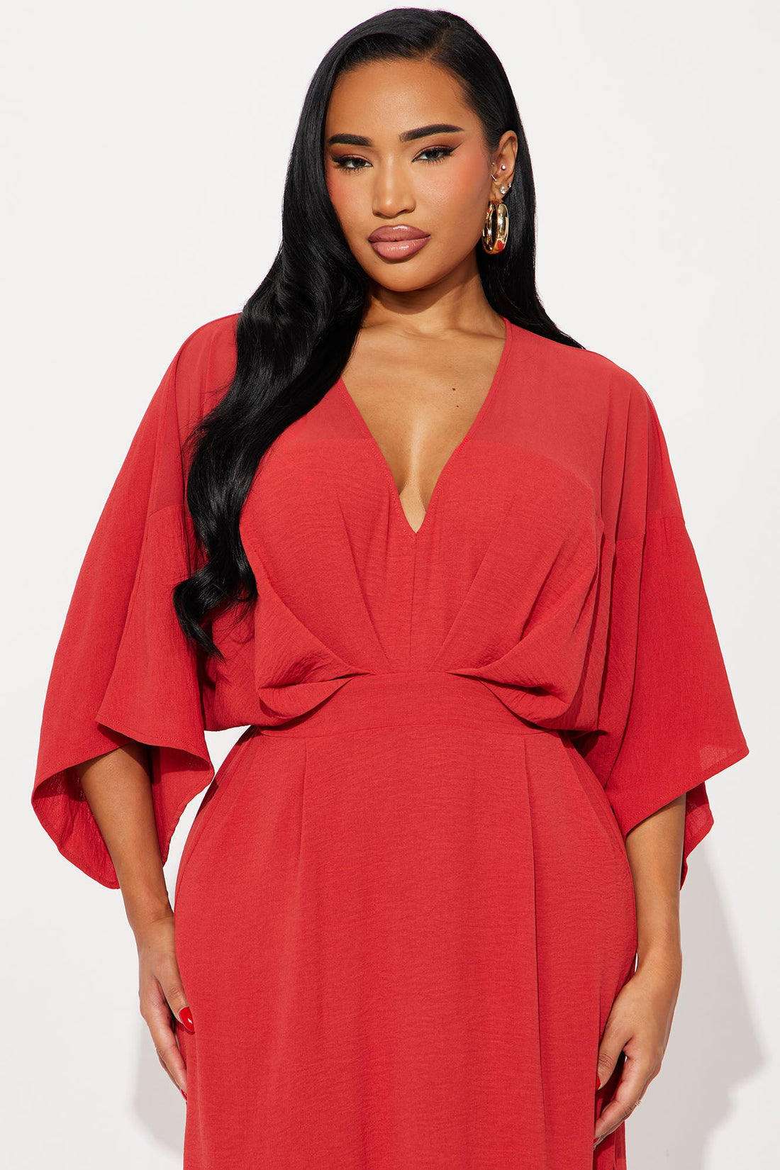Tove Long Sleeve Maxi Dress - Rust