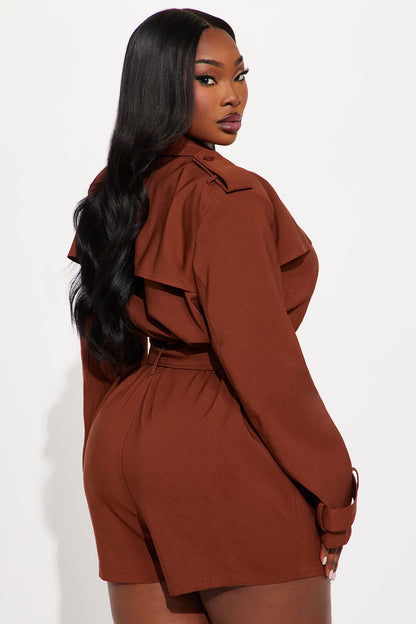Jenner Blazer Romper - Mocha