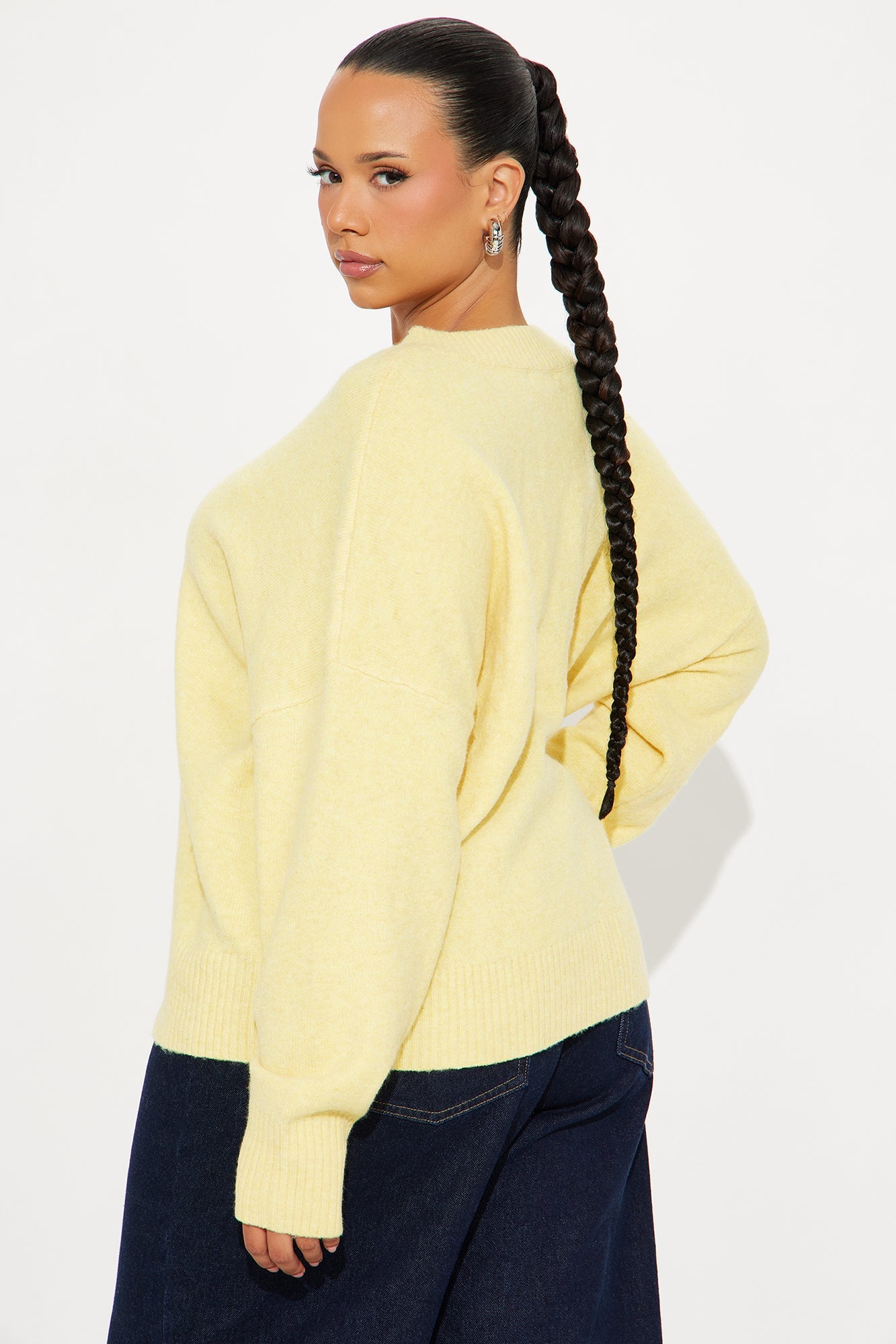 Kaitlyn V Neck Sweater - Butter Yellow