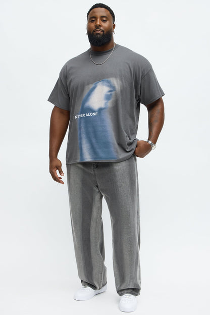 Never Alone Short Sleeve Tee - Charcoal