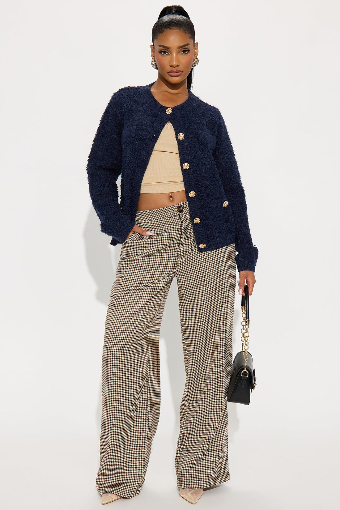 Royal Behavior Hardware Cardigan - Navy