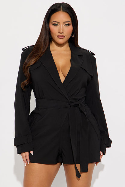 Jenner Blazer Romper - Black