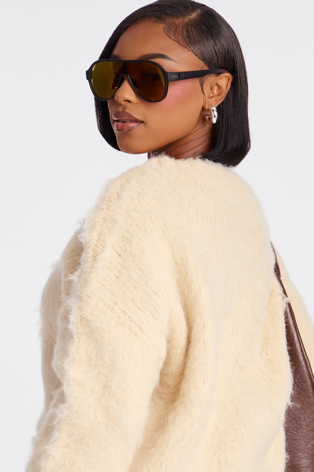 Stepping Out Fuzzy Sweater - Cream