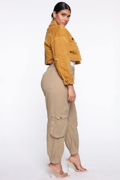 Leslie Cargo Joggers - Khaki